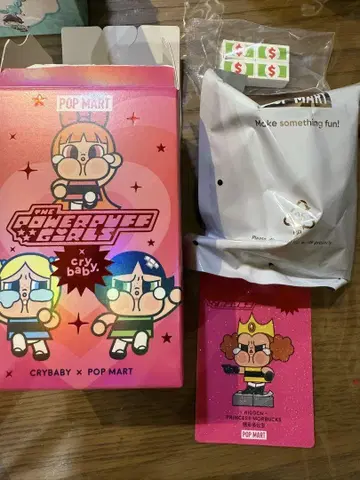 POP MART Cry Baby 파워퍼프 피규어 콜라보 시크릿