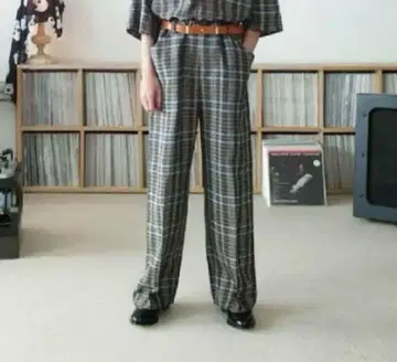 SUNSEA SPEC LINEN 체크 PANTS 사이즈 3