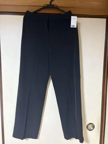 H&M 하이웨스트 와이드 팬츠 블랙 미사용 택 포함