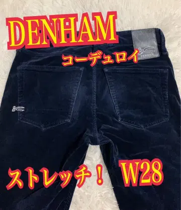 DENHAM 덴함 청바지 코듀로이 스트레치 다크 네이비 자수 W28