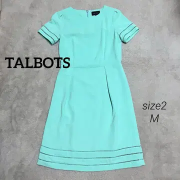 TALBOTS 탈봇 포멀 원피스 반팔 그린 M 레이스 그린