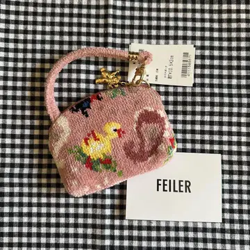 FEILER 하이디 치카자와 레이스점 사이드 파우치 핑크