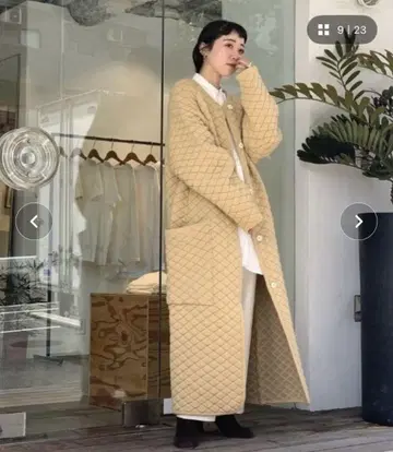 todayful 퀼팅 니트 코트