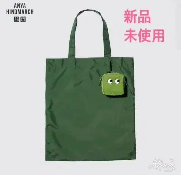 미사용품 토트백 에코백 안야 힌드마치 x UNIQLO 그린