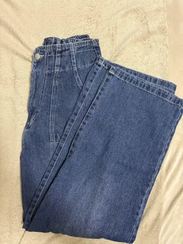 하이웨스트 와이드 레그 청바지