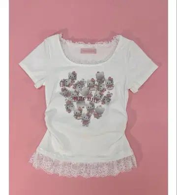 헬로키티 T셔츠 ANGEL HELLO KITTY HEART TEE
