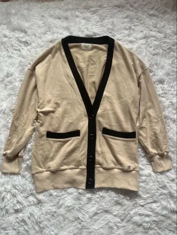 ROUGE VIF 여성용 가디건 F 겉옷 코튼 베이지 면
