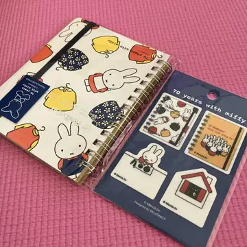 [한정판] 탄생 70주년 미피 롤반 포켓 부착 메모 & 씰 스티커 세트