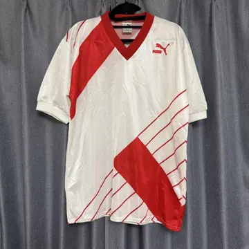 PUMA 푸마 게임 셔츠 축구 유니폼 화이트 빨간색
