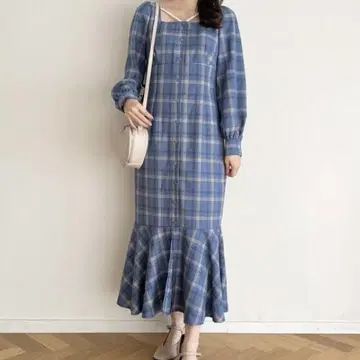 DEICY 체크 JQ 머메이드 원피스