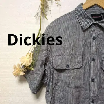 Dickies 디키즈 셔츠 상의 스트라이프 구제 의류 빅 사이즈