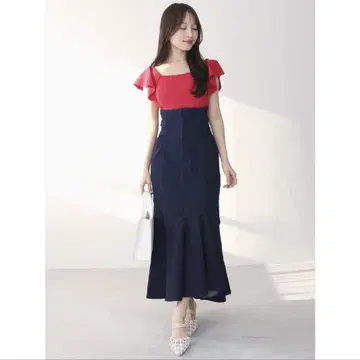 데님 코르셋 머메이드 스커트