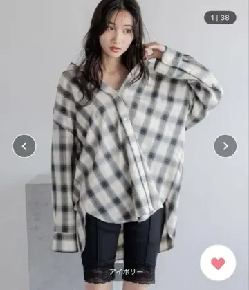 LOWRYSFARM 옴브레 체크 셔츠 LS
