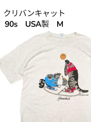 Crazy Shirts 크리반캣 90년대 싱글 스티치 usa 제작