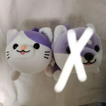 고양이 봉제 인형 아시카가 플라워 파크 등나무색 보라색