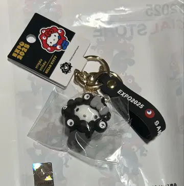 간사이 엑스포 회장 한정판 블랙  dimension 모방 키링 헬로키티