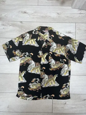 호랑이 무늬 하와이안 셔츠 90s