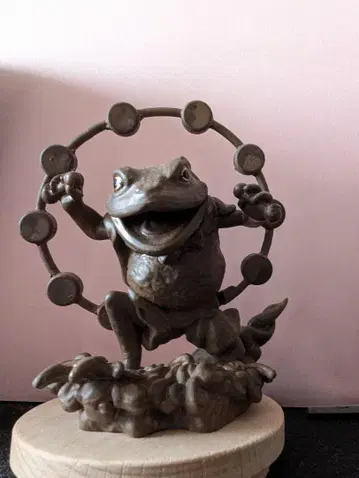 새상품 ART IN GASHAPON 개구리 풍신뇌신상 뇌신 목상 가샤폰