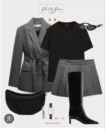 미사용 ZARA 박스 플리츠 미니 스커트