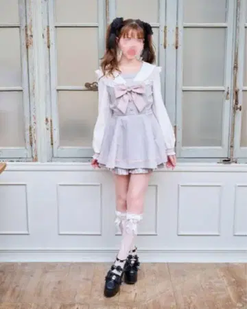 Lizlisa 세일러 카라 셋업 그레이