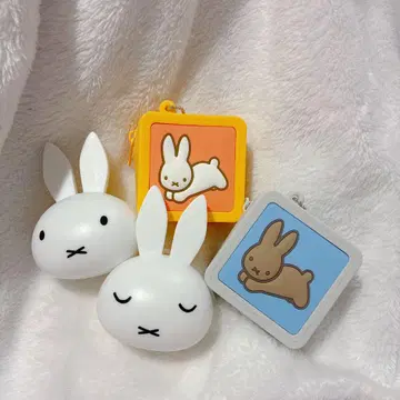 miffy 미피 몽글몽글 빛나는 페이스 라이트 키링 실리콘 파우치