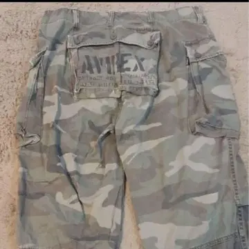AVIREX 카모플라쥬 카고 팬츠 4 포켓 7부 기장