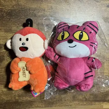 타벳코 도부츠 봉제 인형 2개 세트 고양이 & 원숭이