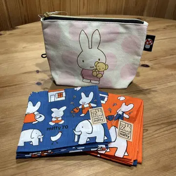 miffy 70 손수건 2매와 파우치 세트