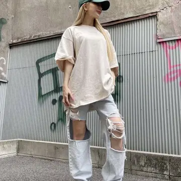 MIRROR9 하이 데미지 데님 M