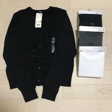 유니클로 가디건 티셔츠 3점 새상품, 미사용