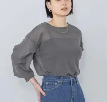 튤 퍼프 풀오버 긴팔