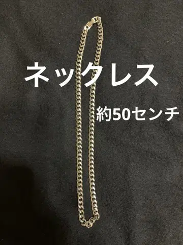 심플한 금속제 체인 목걸이. 약 50cm.
