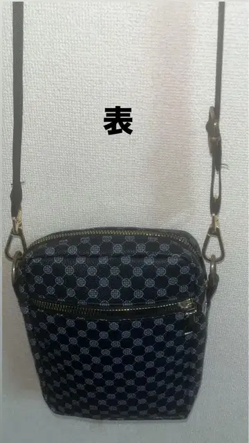 숄더백 블랙 체크 무늬