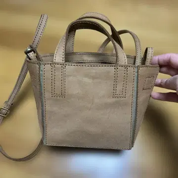 robita 매트 가죽 백 베이지