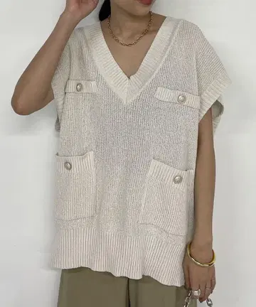 loungedress 와시 니트 베스트