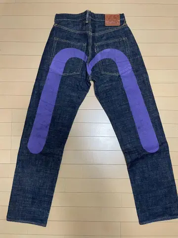 레어 에비수 evisu 데님 청바지 퍼플 w32