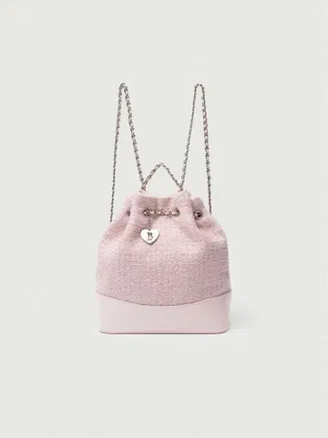 더 바 인터넷 Tweed Drawstring Chain Backpack