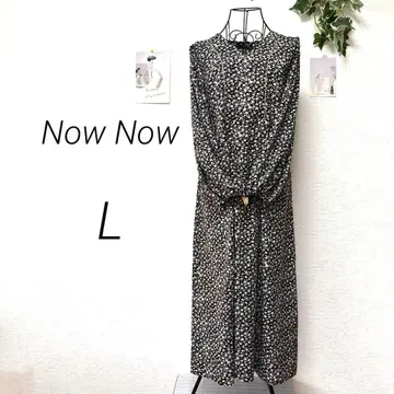 9508-1 Now Now 꽃무늬 롱 원피스 L 올 패턴