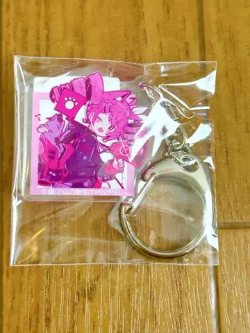 아크릴 키링 핑크 캐릭터