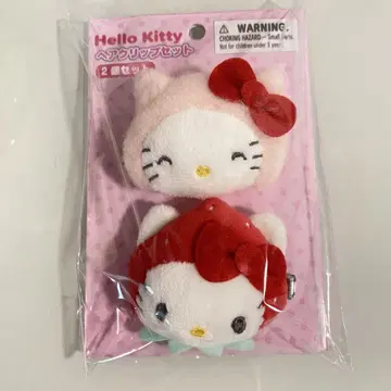 산리오 키티 헤어 클립 헤어핀 나의 데코 백 딸기