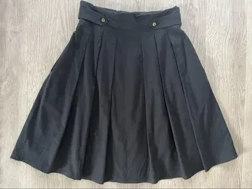 폴스미스 블랙 플레어 스커트 무릎 기장 38 사이즈