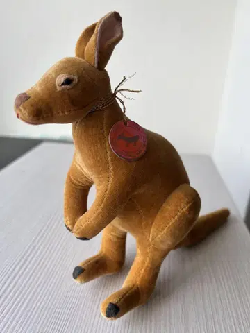 도쿄 동물원 협회 우에노 동물원 봉제 인형 캥거루 톱밥 인형 레트로