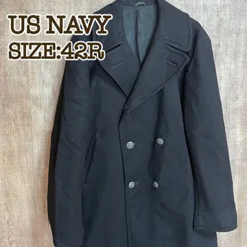 U.S.NAVY 미군 해군 P코트 울 코트 42 네이비 R