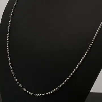 실버 초롱 77cm 은 체인 목걸이 심플 락 키헤이