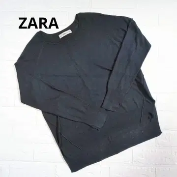 ZARA 자라 얇은 소재 니트 스웨터 썸머 스웨터 네이비 컬러 M 사이즈