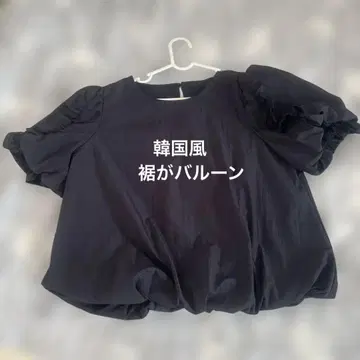 다크 네이비 벌룬 실루엣 상의