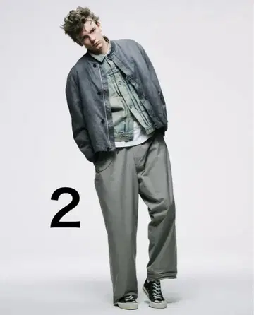 25AW 실크 코튼 치노 와이드 트라우저 2