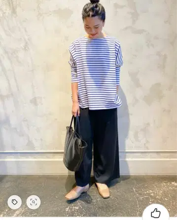 비어즐리 보더 티셔츠 블루 0호