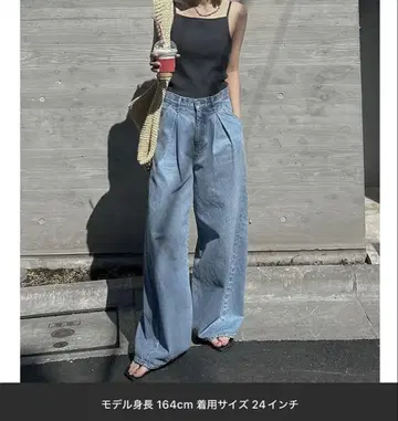 ungrid 허리 턱 커브 데님 26인치
