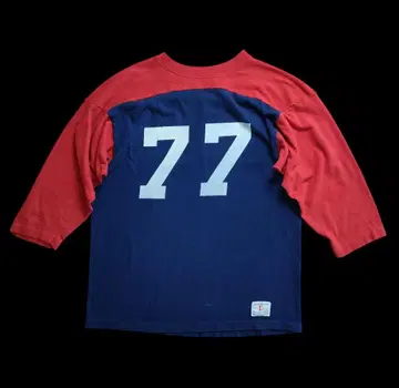 크레이지 70s Champion 풋볼 T 양면 프린트 L